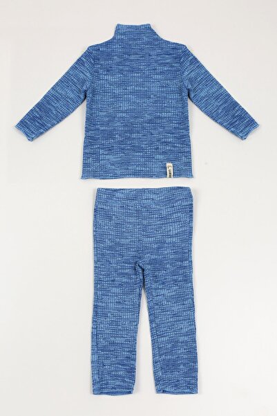 LUESS Set de bluză cu guler pescar din țesătură elastică pentru fete (2-3 ani 7-8 ani)