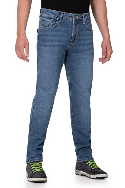 The Biker Jeans Urbanizer Blue Korumalı Motosiklet Kot Pantolonu