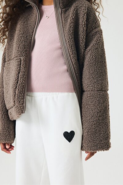 H&M Düz Paçalı Sweatshirt Jogger Pantolon