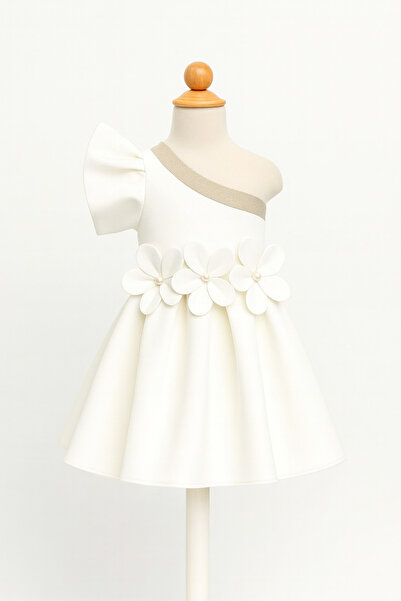 SOFYELLA Rochie de petrecere albă cu flori pentru fetiță