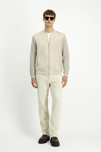 Kiğılı Κανονικό Ft Stand Collar Βαμβακερό ζακέτα με φερμουάρ