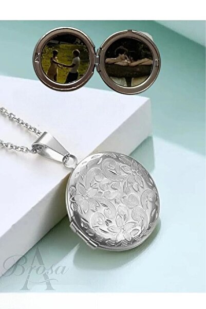 Genel Markalar Açılabilir Kapaklı Gizli Resimlikli Kalp Kolye.