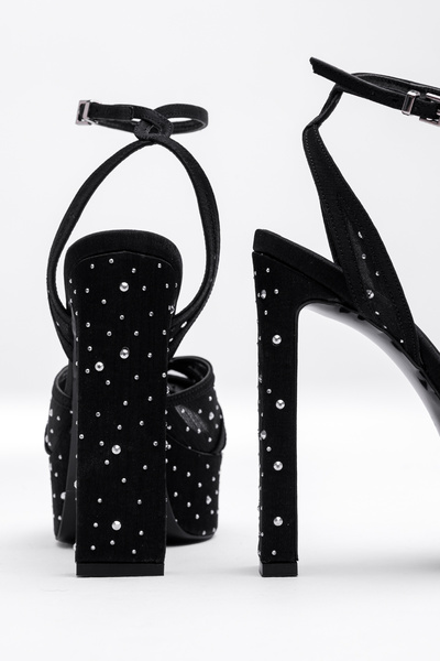 Tasarım Platform high-heeled formal shoes black formal high-heeled women's party shoes