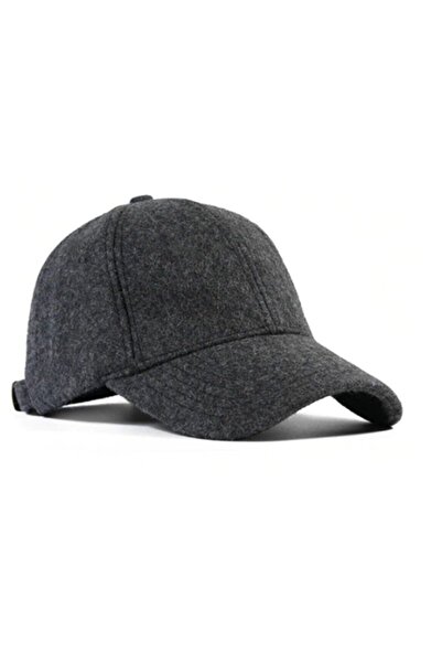Ritagarcia Unisex Gri Kaşe Kumaş Kışlık Kep Şapka