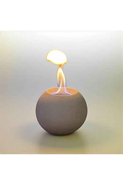 bi ondan bi bundan Masa Üstü Küre Beton Ateş Çukuru Bacasız Şömine H:8cm