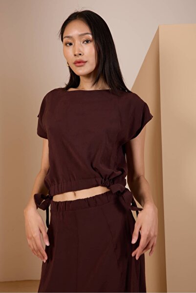 Bolivente Гіркий кави Салаш Модальний тканий жилет