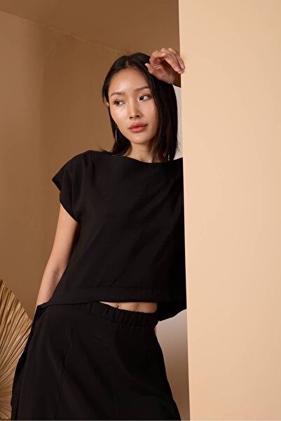 Bolivente Чорний модальний тканий жилет