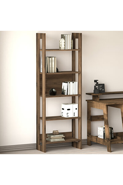 İNARCH DİZAYN Country Dekoratif 5 Raflı Ev-ofis Kitaplık, Modern Kütüphane, A...