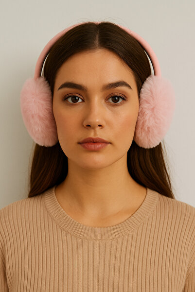 CosmoOutlet Soft Plush Cold Protection Inward Foldable Unisex Pink Headset