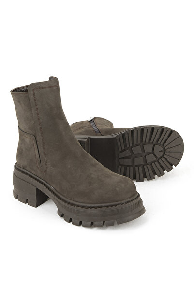 Ziya , Kadın Hakiki Deri Bot 143359Z6152 Koyu Kahve