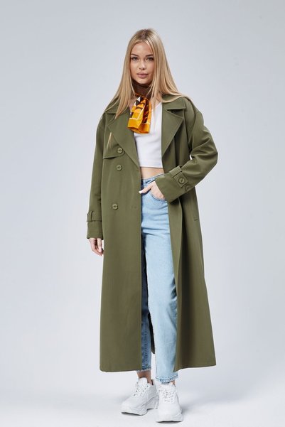 Bolivente Oversize Trench Coat with Windbreaker Detail