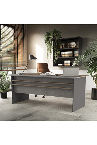 L'occi Concept Darian A Ofis Masası 180cm*90cm Kahve-beton-antrasit Dr1-cga