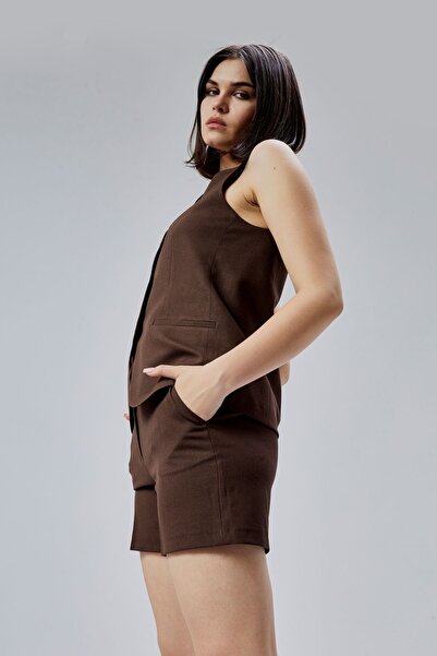 Bolivente Brown Regular Pocket Woven Shorts