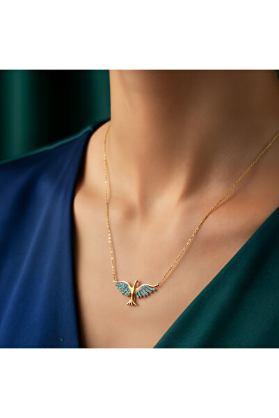 beislo Anka Kuşu Kolyesi Altın Kaplama 925 Ayar Gümüş Kadın Kolye