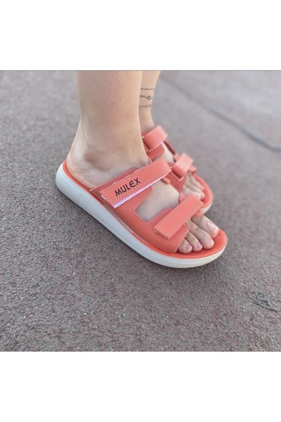 MULEX Birrbazaar Women's Leather (Synthetic) Orthopedic Sole Adjustable Buckle Stitched Stylish Inside-Out Slippers