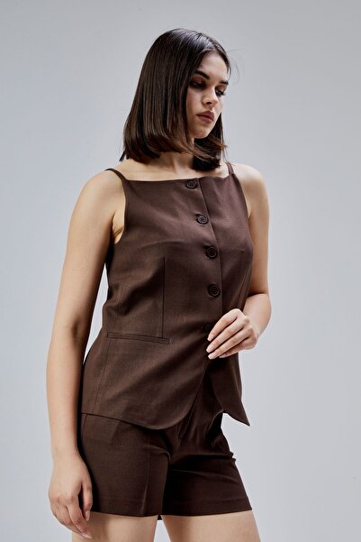 Bolivente Brown Regular Pocket Woven Shorts