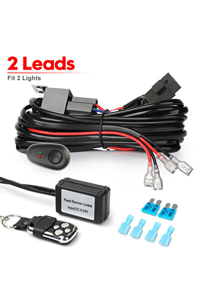 Choice طقم أسلاك وجهاز تحكم عن بعد لشريط إضاءة LED من NAOEVO، مفتاح تحكم عن بعد 12 فولت 40 أمبير، مرحل 180/300 واط، تسخير أسلاك، ضوء ستروب