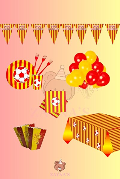 Zayna's مجموعة حفلات المعجبين باللون الأصفر والأحمر - فكرة عيد ميلاد خاصة للأ...