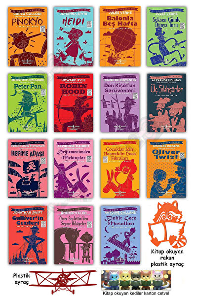 TÜRKİYE İŞ BANKASI KÜLTÜR YAYINLARI Seçme Çocuk Klasikleri Temel Eserler Pino...