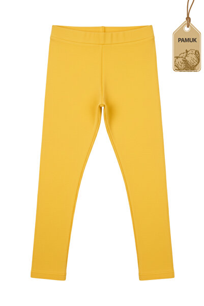 TWOO KİDS Καλοκαιρινό εποχιακό βαμβακερό άνετο κοριτσίστικο κίτρινο μακρύ κολ...