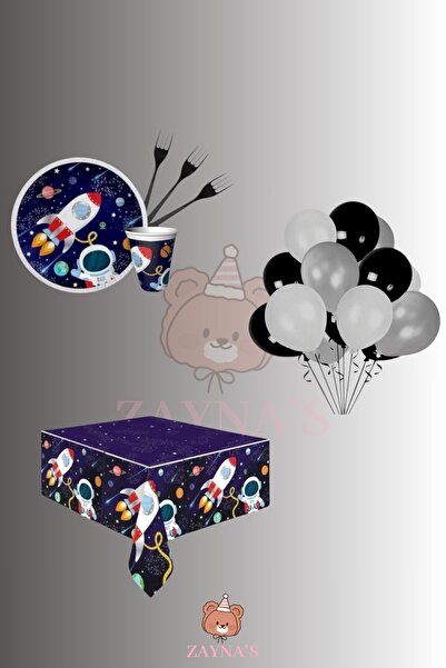 Evabrite مجموعة حفلات الفضاء مع رائد الفضاء وصاروخ الفضاء - زينة عيد ميلاد لـ...