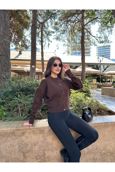 ikomteks Basic Buttoned Knitwear Cardigan