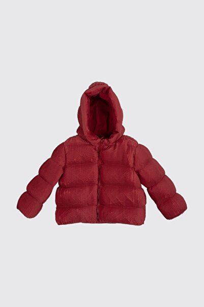 Panço Kız Çocuk Piliseli Kırmızı Şişme Mont