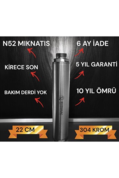 Rivermag Villa Tipi Manyetik Kireç Önleyici Ultra Krom 22cm