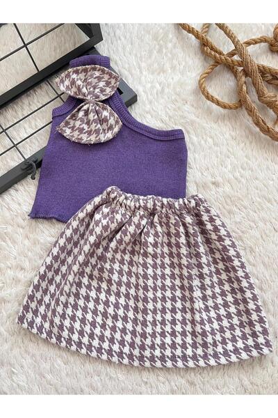 BAHNUR Baby Kids Single Sleeve Crop Axis Set Bottom Top Set