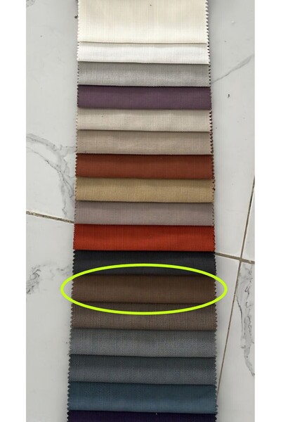 venedik home Brown Milas Linen Background Curtain 1X3 Frequent Pleats Custom Made (4 Bulk Accessories Gift)