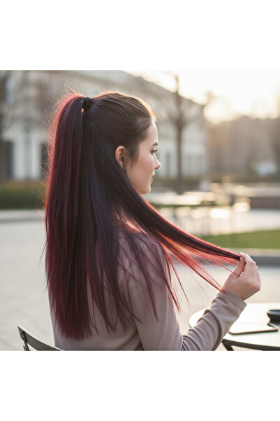 Ethab Ticaret فايبر سين فلات 8 قطع سريعة التركيب / أحمر داكن