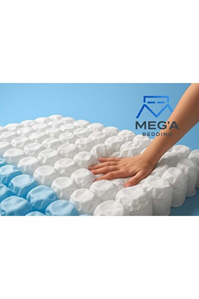 MEG'A Bedding Meg'a The Bed S1 Torba Yaylı Yatak Fermuarlı Yıkanabilir Kılıflı Ortopedik Visco Yatak