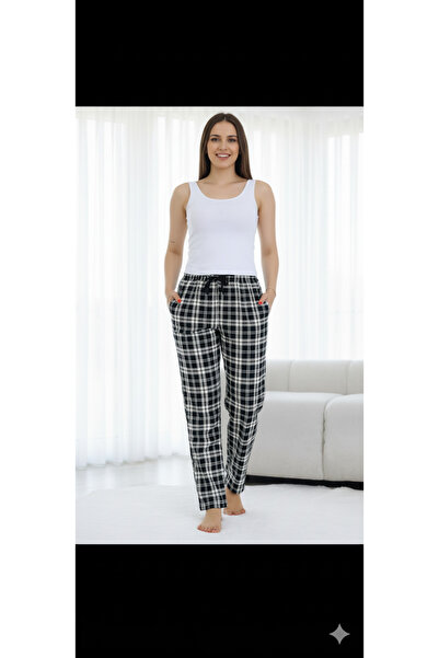 FOR MYSELF Pantaloni de pijama pentru femei din micro piele intoarsa, textura...