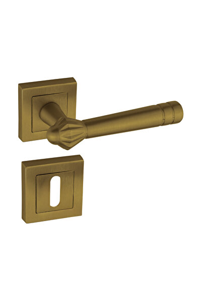 zerafev Lüks Yalı Koleksiyonu Kare Rozetli Alüminyum Kapı Kolu (Kapı Kulbu) (...