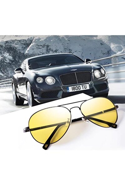 MasterCar Uv400 Korumalı Metal Kadın Güneş Gözlüğü Sarı Camlı Polarize Plaj Güneş Gözlüğü + Gözlük Kabı