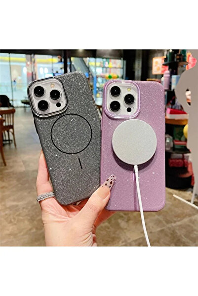 OSG iPhone 16 Pro Max Compatible Magsafe Supported Glitter Premium Design Phone Case