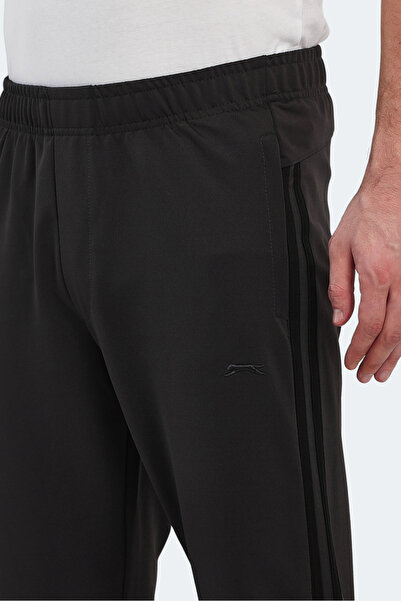 Slazenger VIKRAMAN IN Erkek Fermuar Cepli Dar Paça Koyu Gri Eşofman Altı