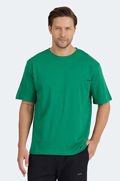 Slazenger Σετ KAISER με 5 ανδρικά μπλουζάκια Oversize Λευκό - Μαύρο - Γκρι πέτρα - Μπλε ναυτικό - Σκούρο πράσινο