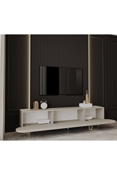 enwood REGULUS MDF 3 KAPAKLI AHŞAP AYAKLI 200 Cm COUNTRY TV ÜNİTESİ