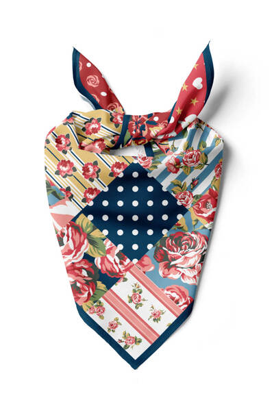 Modabutik V9 Flower Patterned Bandana
