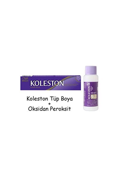 Wella Koleston Tüp Boya 50 ml - 11.1 Açık Küllü Sarı + 30 Vol Oksidan Peroksit