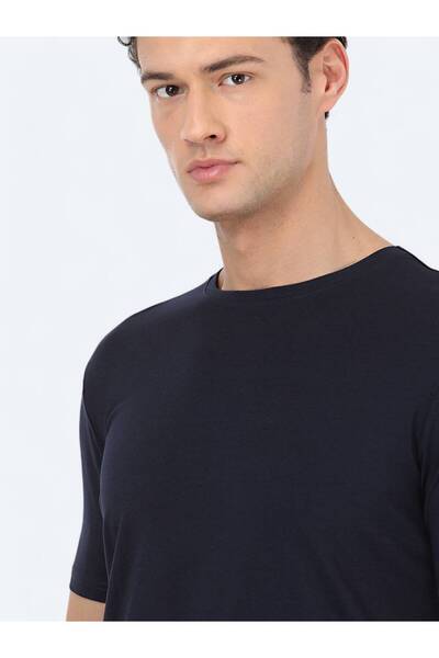 Kip Μπλουζάκι με βαμβακερό μείγμα Navy Blue Crew Neck