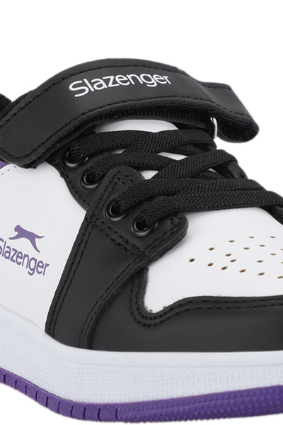Slazenger PRINCE I Kız Çocuk Cırt Cırtlı Beyaz / Mor Günlük Spor Ayakkabısı