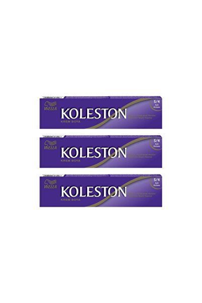 Wella Koleston Tüp Boya 50 ml - 5.4 Açık Kestane 3 Adet