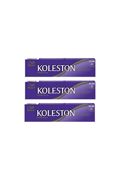Wella Koleston Tüp Boya 50 ml - 55.46 Kızıl Büyü 3 Adet