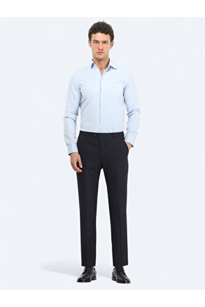 Kip Світло-блакитна класична бавовняна сорочка Slim Fit