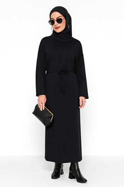 LİVE SPORT Rochie maxi din bumbac cu mâneci lungi și decolteu cu gât de căpri...