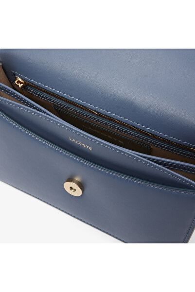 Lacoste Tennis Bliss Kadın Deri Mavi Omuz Çantası