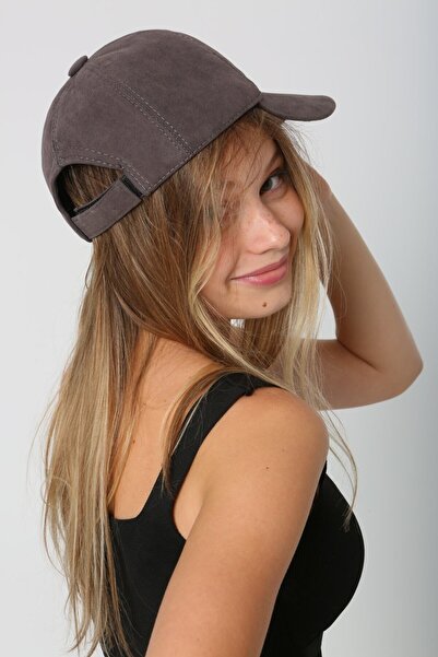 FELLMENS Antrasit Nubuk Süet Unisex Kep Şapka