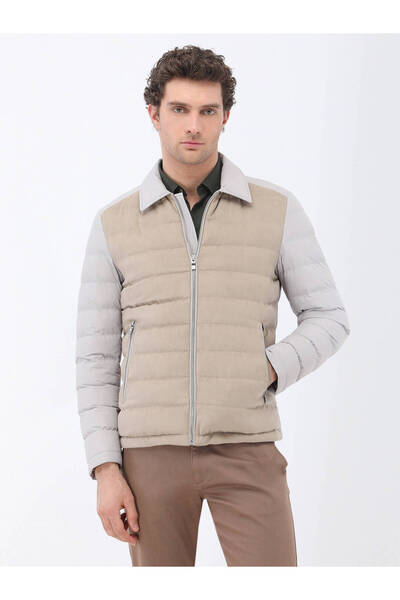 Kip Stone Regular Fit Baby Collar Casual Woven Coat